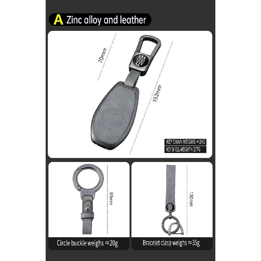 Zinc Alloy Leather Car Remote Key Case Cover For Leapmotor C16 C11 C10 C01 B10 T03 S01 Type Protector Shell Keychain Accessories