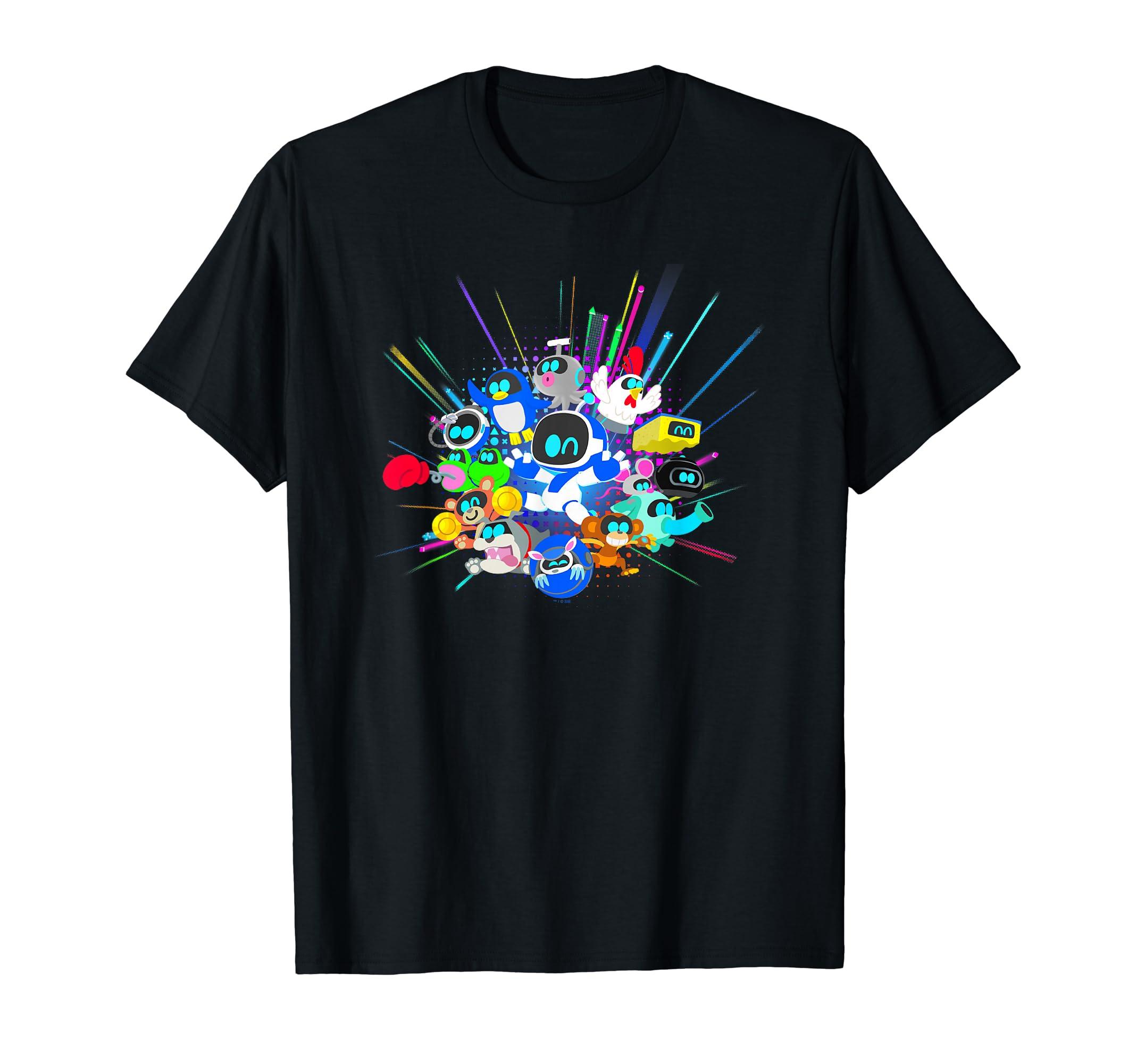 Футболка Playstation Astrobot И Друзья Групповой Снимок Power Up
