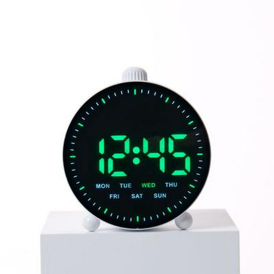 INS Personality LED Large Character Colorful Bedside Alarm Clock - Simple, Fashionable Design with Large Screen Display