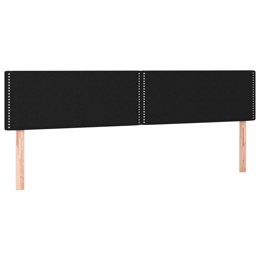 Vidaxl Bed Headboards, 2 Pcs, Black, 100X5X78/88 Cm, Fabric