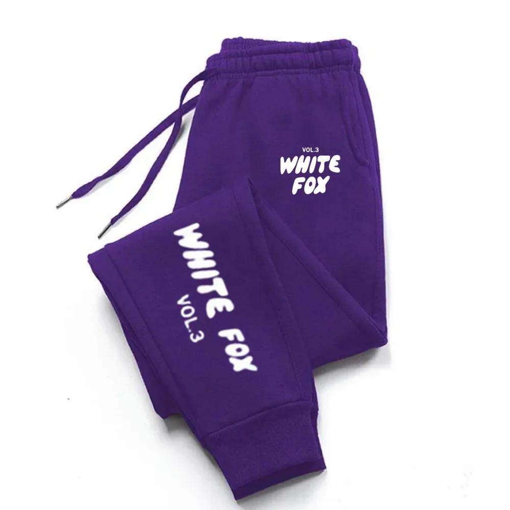 White Fox Joggers Fashion Baggy Pants Men Woman Casual Sweatpants Comfortable Fitness Trousers Womens Soft 2024New Versatile