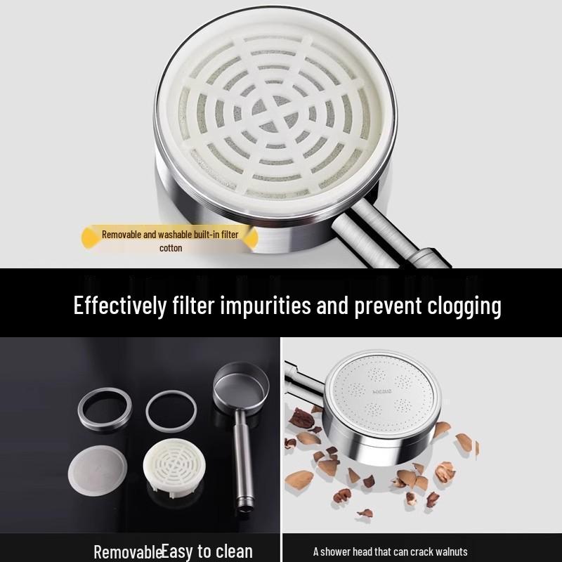 Pure 304 Stainless Steel High Pressure Drop-Proof Shower Head