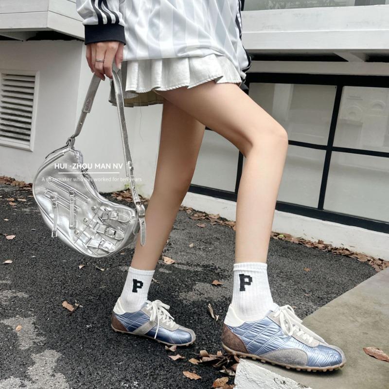 Leather Retro Ballet Women's New Versatile and Thin Color Matching Casual Sports Shoes Flat