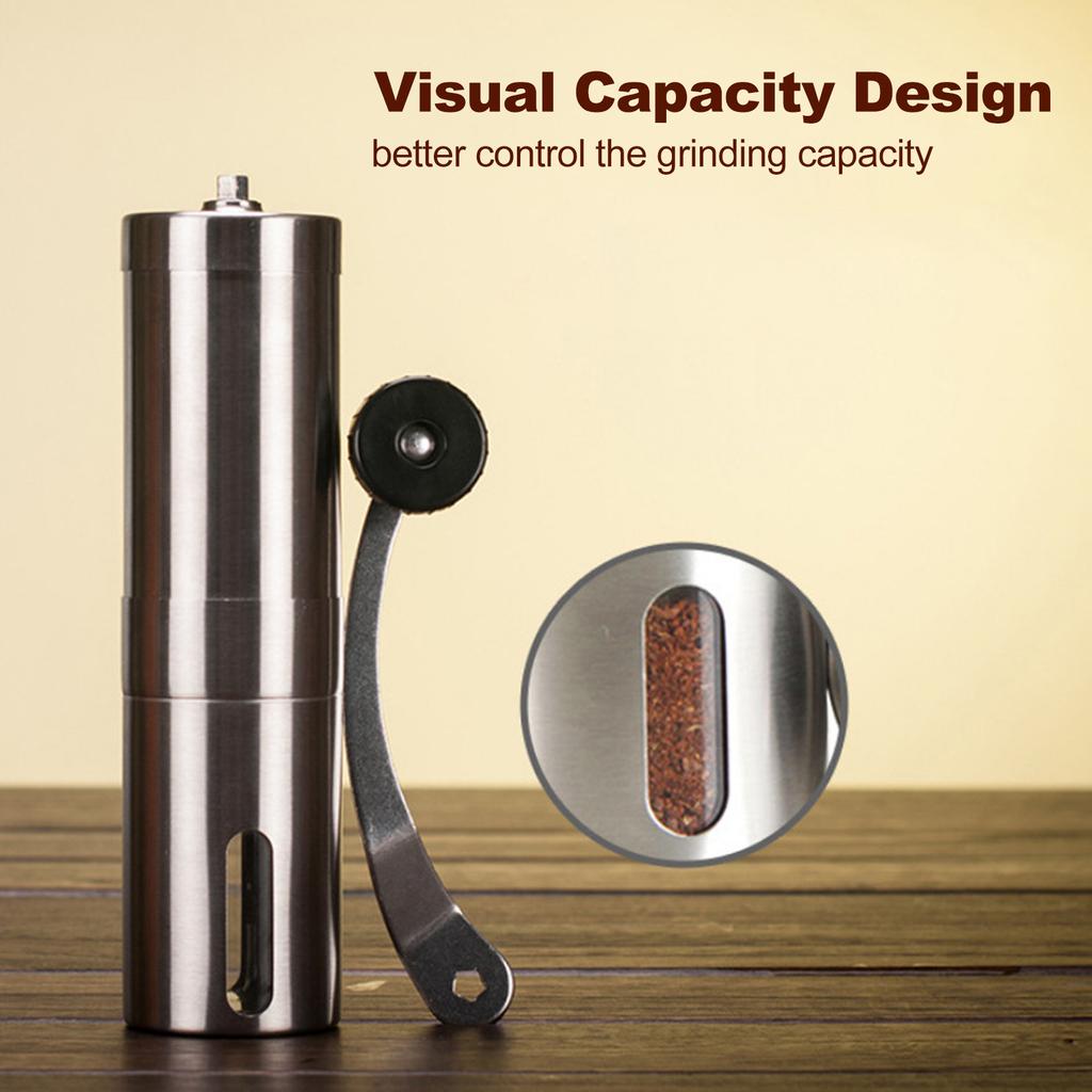 Manual Coffee Grinder Coffee Bean Grinder Maker Adjustable Stainless Steel Coffee Burr Mill Grinder