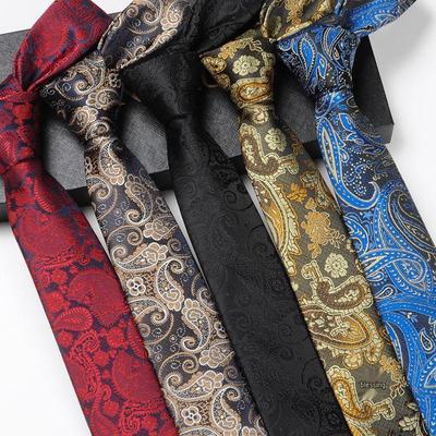 Ανδρική Στενή Γραβάτα 6 εκ. Κορεατικού Στυλ Πέισλι Κάσιου: Επίσημες & Καθημερινές Εκδηλώσεις