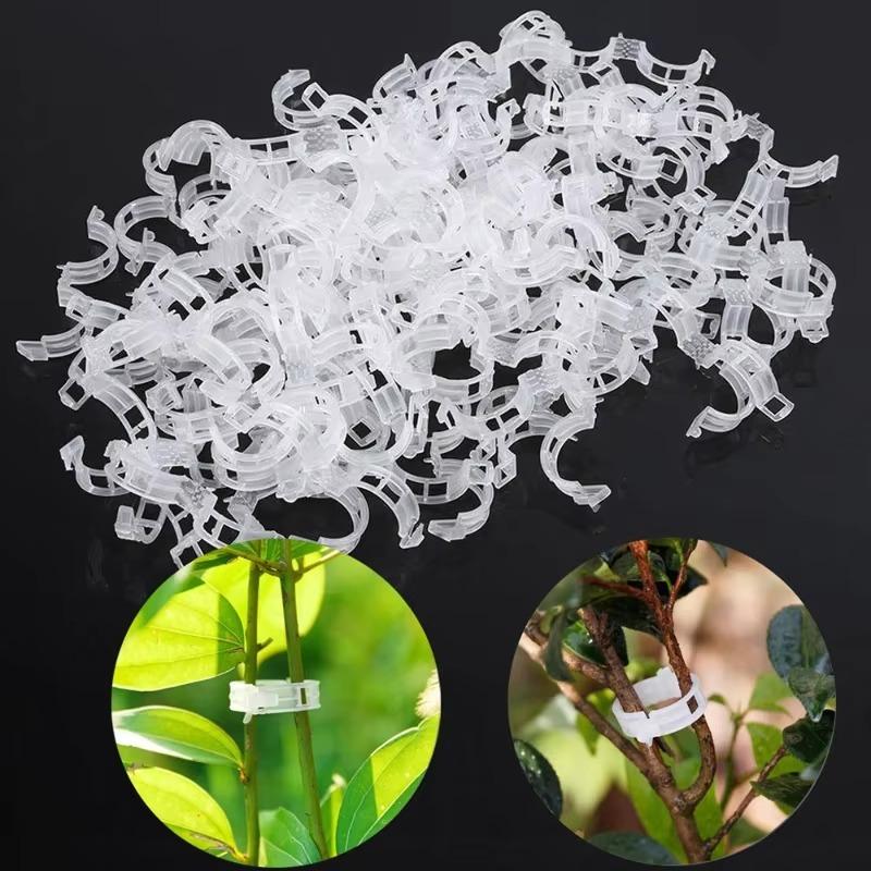 50pcs Reusable Plastic Plant Clips – Durable Supports for Gardening, Grafting, and Securely Fixing Tomatoes, Vegetables, and More