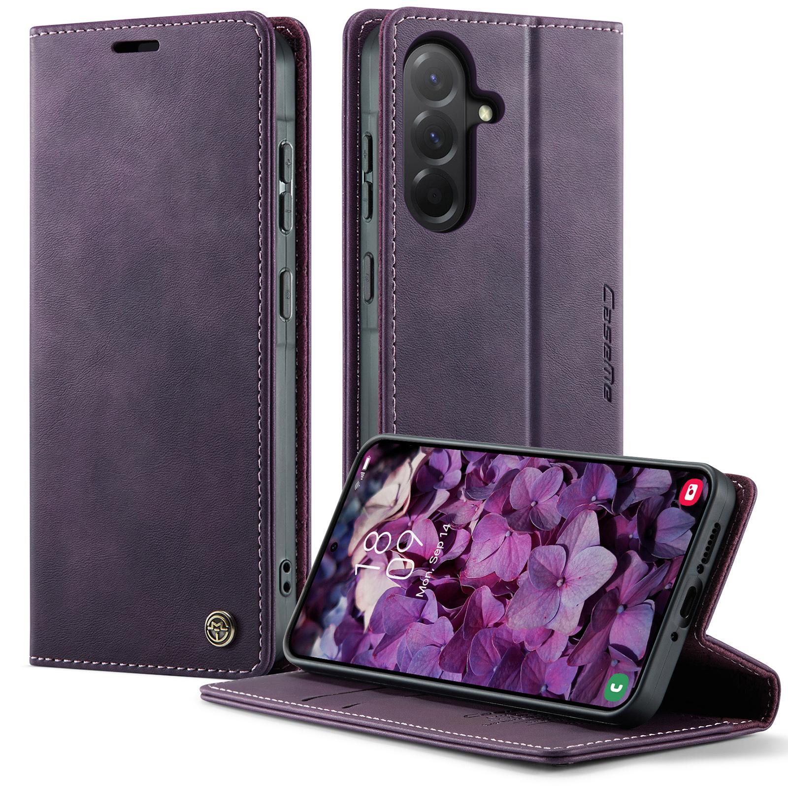 

Для Samsung Galaxy A56 5G Чохол CASEME Серії 033 RFID Блокування Гаманець Підставка Шкіряний Чохол для Телефону з Текстурою Телячої Шкіри E