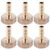 A60Z6 Pcs 1/2 BSP Female Thread 8Mm Air Pneumatic Gas Hose Barbed Fitting Goldmay