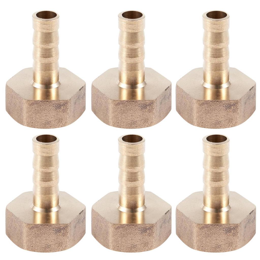 A60Z6 Pcs 1/2 BSP Female Thread 8Mm Air Pneumatic Gas Hose Barbed Fitting Goldmay