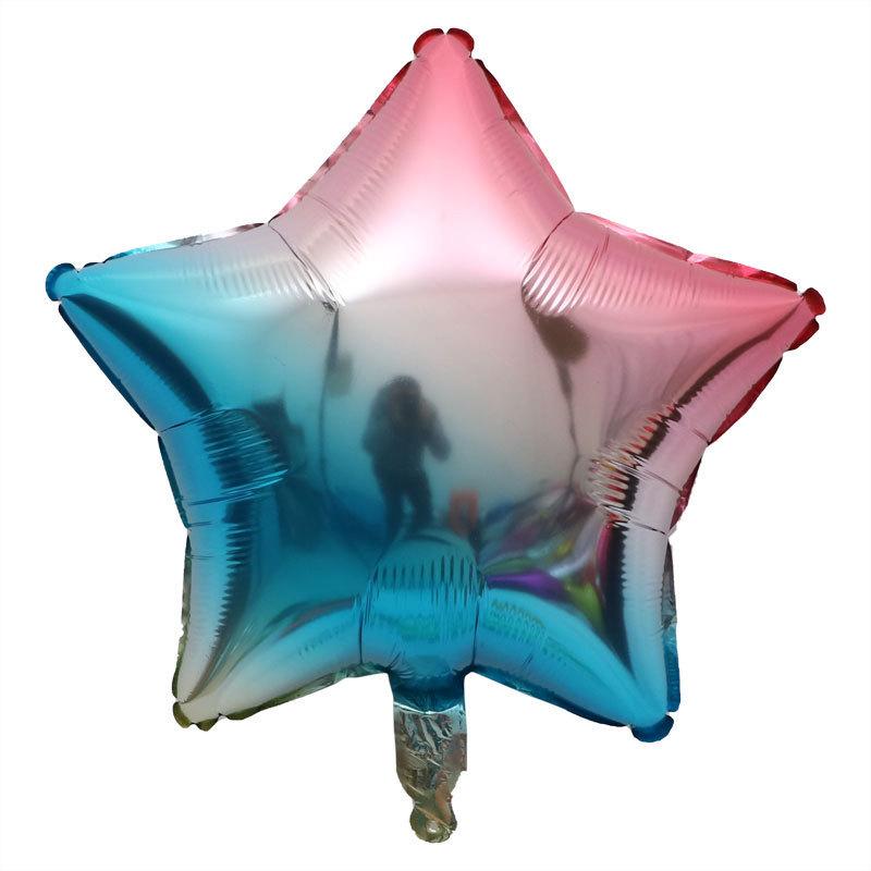 18-calowy balon w jednolitym kolorze w kształcie brzoskwiniowego serca i pentagramu, dekoracja na przyjęcie urodzinowe, ślubne, gwiazda, folia aluminiowa, gaz