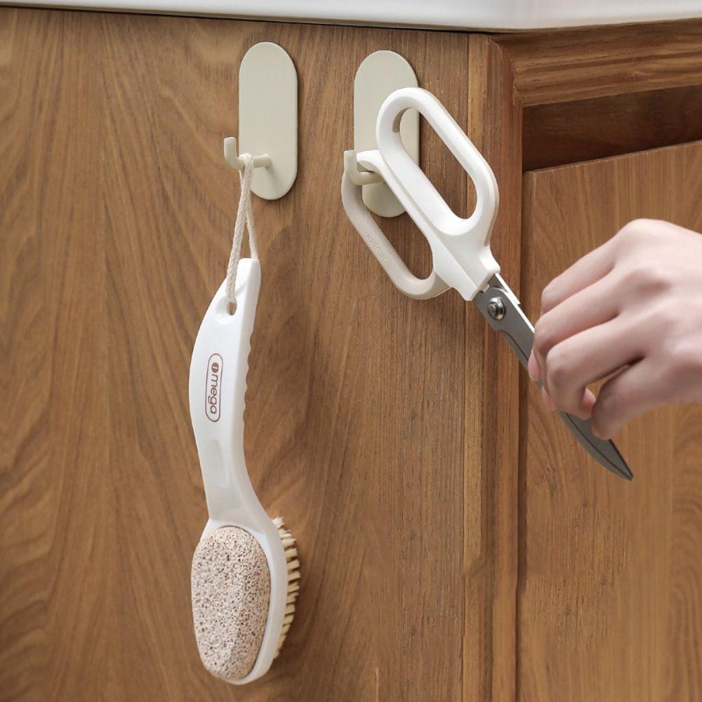 Waterproof Wall Hook Punch Free Clothes Hats Holder Durable Self-adhesive Hook  Key