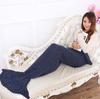 Mermaid Blanket Tail Crochet Knitting Air Conditioner Blankets Soft Gift Warm