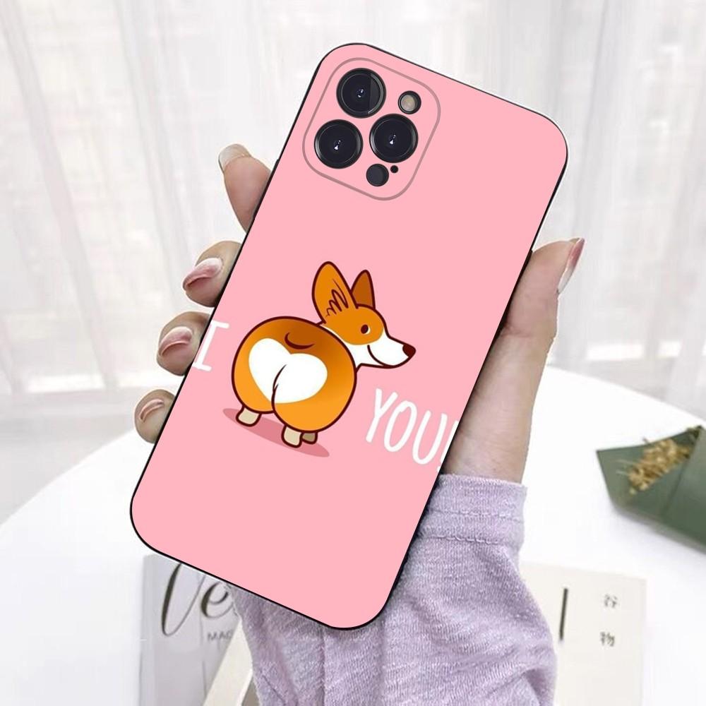 Cute Corgi  Phone Case For iPhone 6 7 8 Plus 11 12 13 14 Pro SE 2020 MAX Mini X XS XR Back Funda Cover