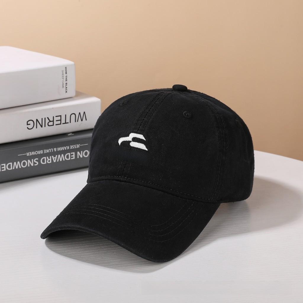 Baseball Cap With Embroidered Letters For Sun Protection Summer Casual Wear чёрный