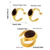 Sophisticated C Shaped Earrings Rings with Tigers Eye Stone to Elevating Your Look Styles at Any Evening Event