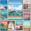 Modern World Famous Travel City Poster Rio De Janeiro Canvas Painting Bedroom Art Wall Landscape Office Home Decor Gift Pictures