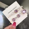 Set Women Hair Clips Jewelry Crystal Hair Accessories For Girls Pearl Geometric Barrettes Pins Christmas Gift