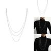 Perlenkettenhalskette mit mehrlagigem Design für Damen und Herren Modeaccessoire