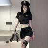 Ladies' Sexy Lingerie Sexy Role-playing Uniform Seductive Hollow Out Skirt Hot Policewoman Nightclub Flirting Suit