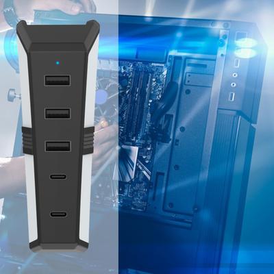 Adaptador Carregador 5 Portas Hub USB Transferência Rápida de Dados Fácil de Usar Universal Console de Jogos Tipo-C 3.1 Extensor USB para PS5 Pro