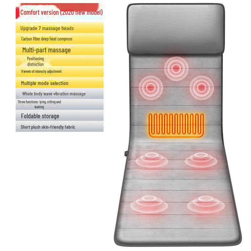 Electric Full-Body Heating Massage Mat for Cervical and Lumbar Support