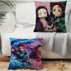 Anime Demon Slayer Kamado Tanjirou Kamado Nezuko Pillow Case Home Decor Throw For Sofa Bed Car Room Decor Gift Idea