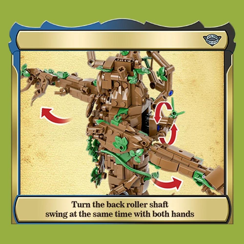 918szt. Treeman Drzewobrody Magiczny Świat Władca Pierścieni Model 3D Figurka Akcji Filmowej Model do Złożenia Zabawka Prezent Prezent Świąteczny