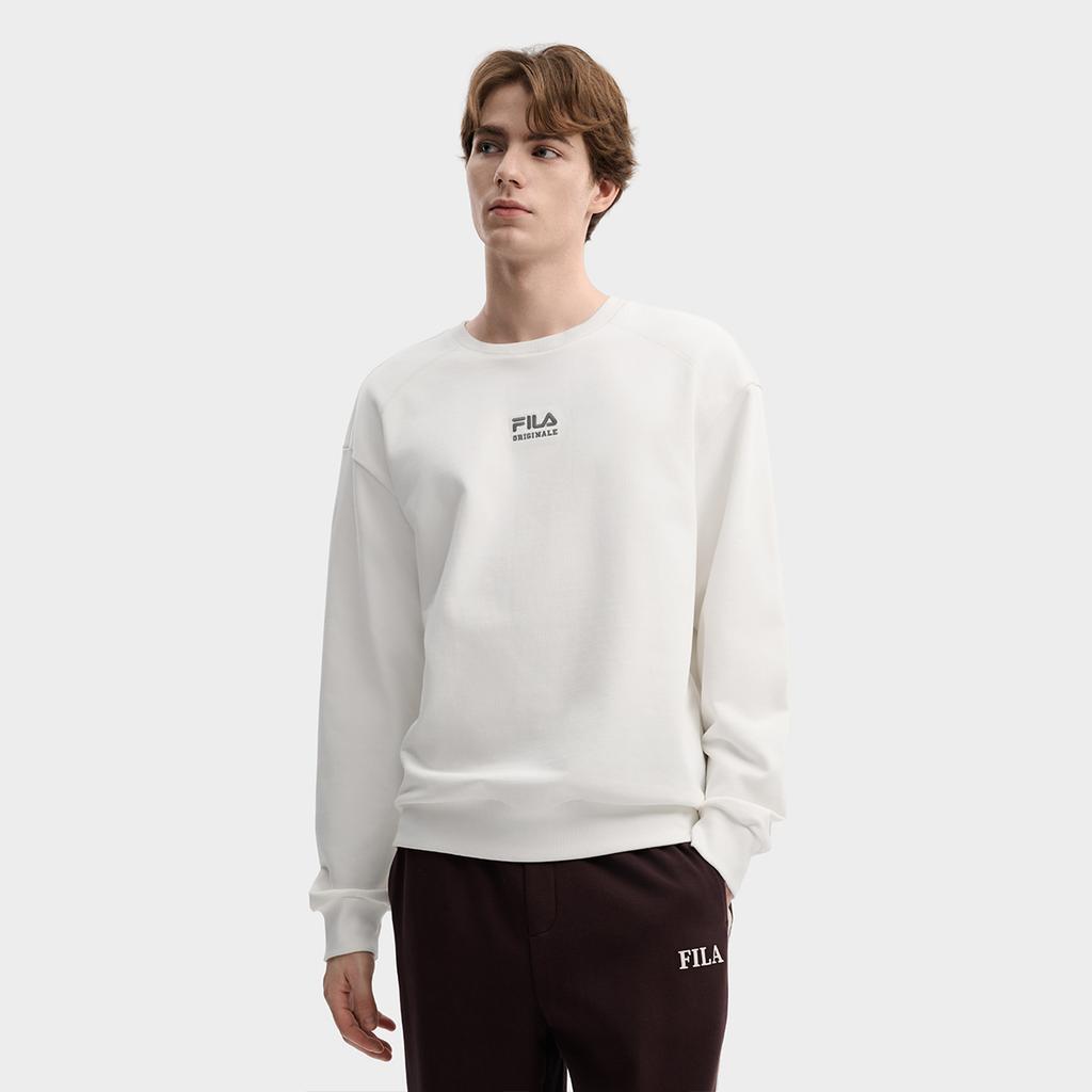 Fila Original Fashion Simple Retro Classic Personality Trendy Street Casual Comfortable Versatile Crew Neck Loose Sweatshirt F11M619210FWT