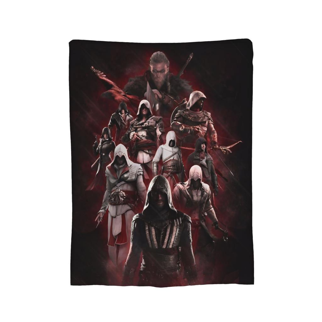 A-Assassins C-Creeds Blankets Coral Fleece Plush Breathable Lightweight Thin Throw Blanket for Bed Travel Bedding Throws