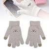 Kawaii Knitted Gloves Cute Cartoon Embroidered Bear Touchscreen Glove for Women Autumn Winter Warm Shopping Knit Soft Gloves