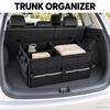55L Foldable Car Trunk Organizer Box With Handle Base Plate - 600D Oxford Fabric Storage Bin SUV Sedan