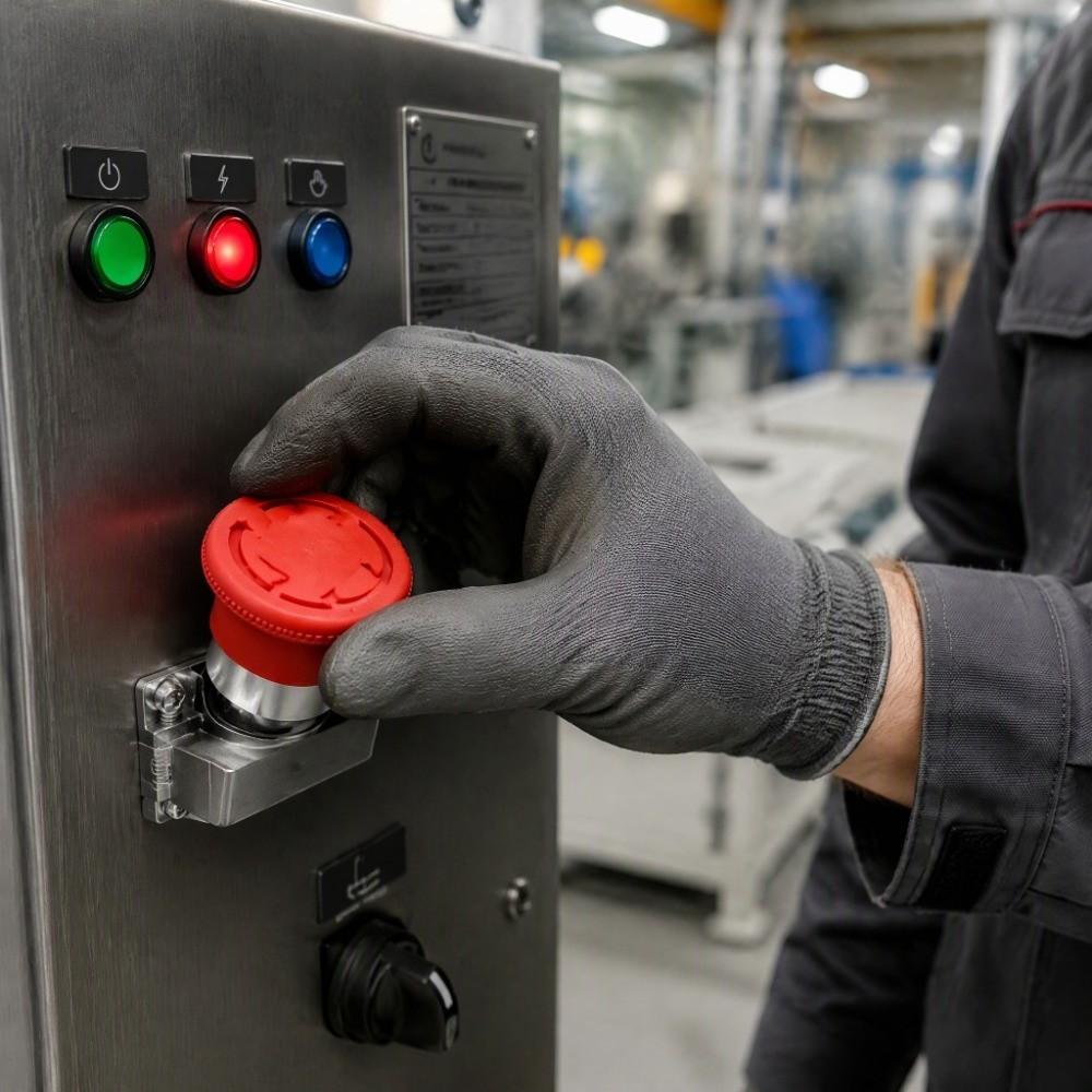 2PCS Plastic Emergency Stop Switch Mushroom E-Stop Button for XB2-BS542/ZB2-BE102C Machine Safety