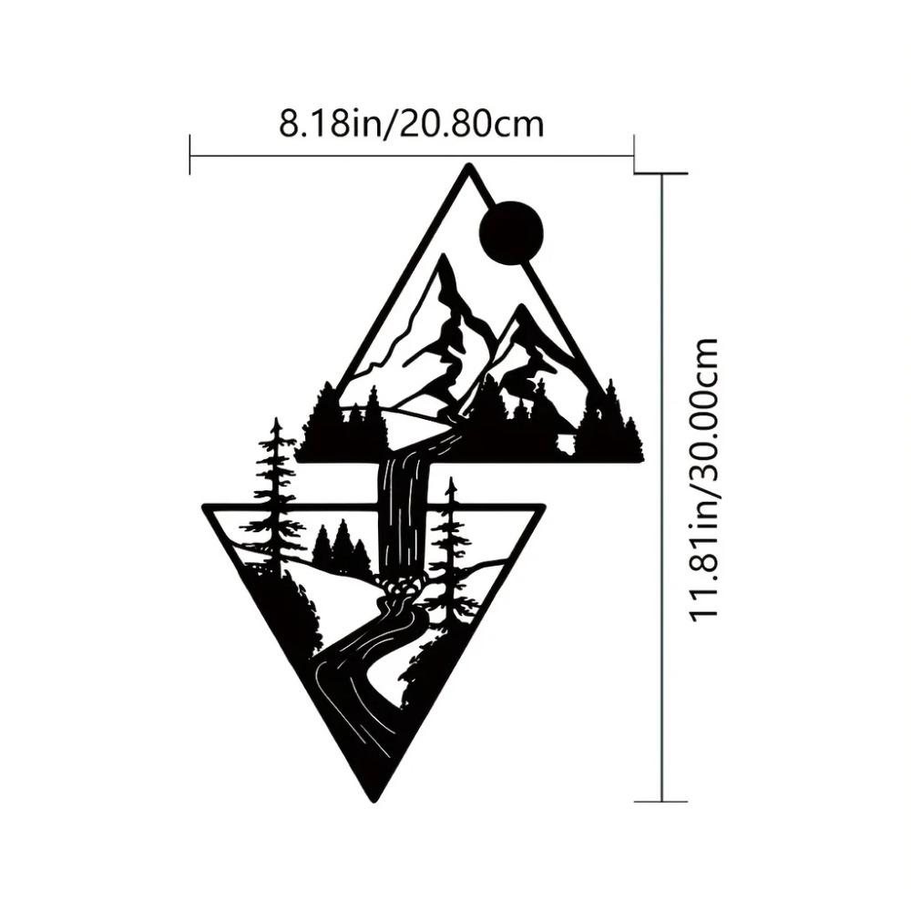 1pc Scenery Theme Decor - Stunning Wall Art Decorations, Modern and Dreamy for Bedroom, Metal Wall Hanging Sticker Mural