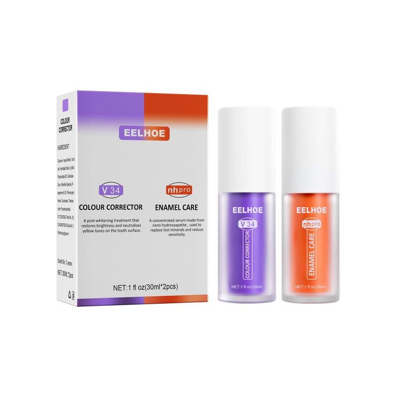 V34 Toothpaste Purple Orange Repair Teeth Oral Care Whitening Clean Stains Toothpaste