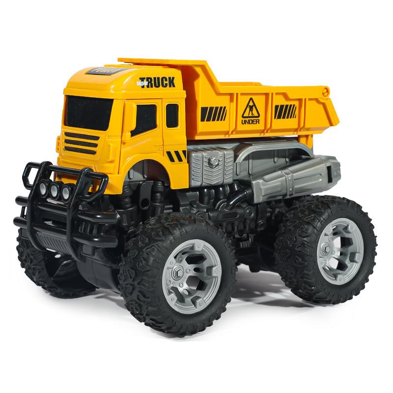 Childrens Engineering Vehicle Excavator Crane Mixer Truck With Inertial Drive For Learning And Play