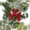 Artificial Simulation Vines, Pine And Cypress Vines, Red Fruits, Decorative Green Plants And Vines, Christmas Door Hanging Decoration Props