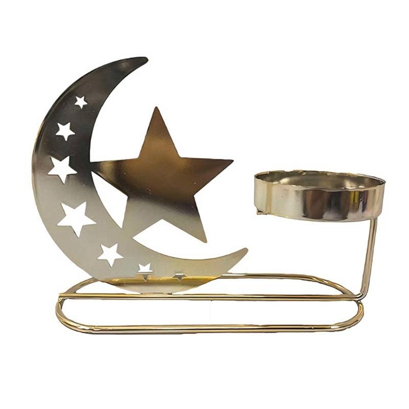 Moon Shaped Candle Holders Tealight Holders Metal Moon Candle Stand Candlestick for Christmas Dining Wedding Home Decors