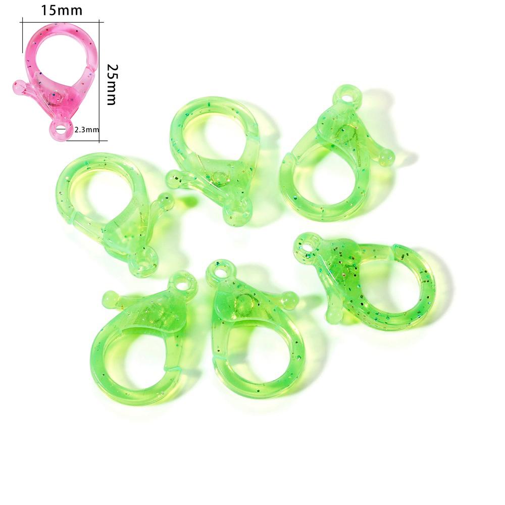 30Pcs/Lot Transparent Plastic Lobster Clasp Hook Key Chain Clips Connector For Key Chain DIY Jewelry Making Supplies Accessories