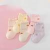 Set Sweet Baby Girl Socks Summer Breathable Mesh Short Sock for Toddler Korean Print Ruffled Cotton Kids Socks