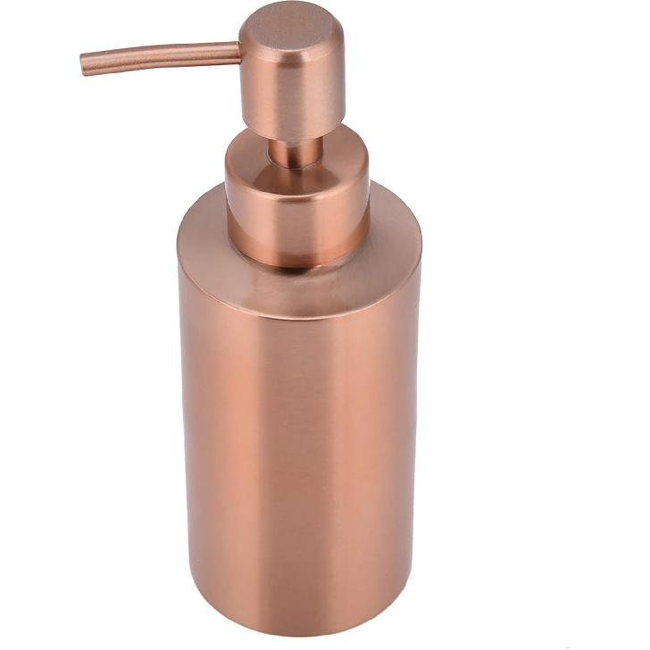 Soap Dispenser - 250ml Stainless Steel Kitchen Bathroom Countertop Hand Pump Soap Dispenser Lotion Bottle (Rose Gold)