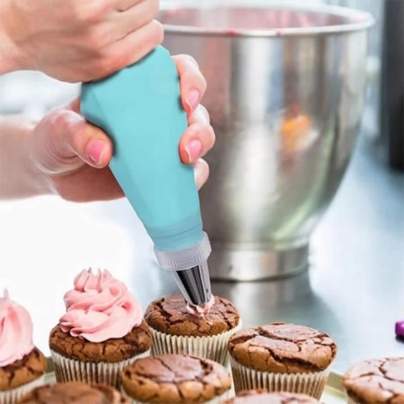 33/38-Kuchen Dekorationswerkzeuge Zuckerguss Creme Spritztüllen Tipps Konditorei Gebäckbeutel Edelstahl Düsen Spitze Kuchendekoration