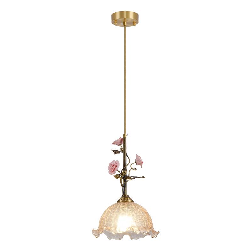 American Minimalist Copper Pendant Lamp for Modern Bedside Use