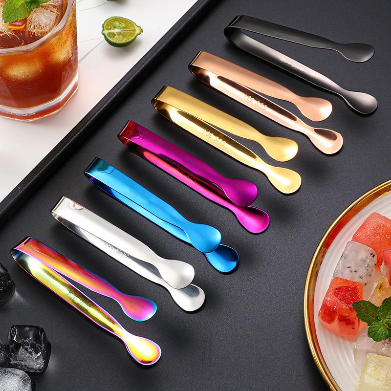 304 Stainless Steel Food Grade Ice Clip Thicken Metal Non-slip Food Dessert Clamp Also for Bakhoor OUDH Incense Tongs 1 Pieces