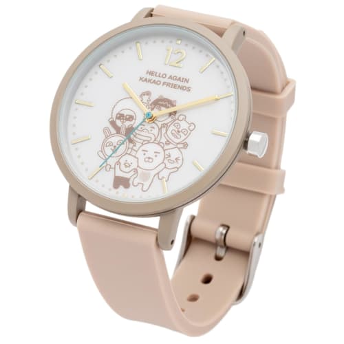

Fieldwork Women s Kakao Friends Analog Silicone Strap Watch, Ryan Apeach Beige (KKO001-5)