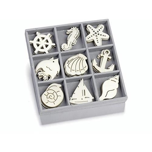 Dekorative Schachtel - CART-US - Ocean Paradise - Naturholz - 10,5x10,5 cm - Innen