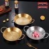 Stainless Steel Double Ear Flat Bottom Plate for Seafood, Spicy Crayfish, Pasta, and Fried Chicken.