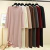 Women’s Long-Sleeve Velvet Pajamas: Cozy Autumn/Winter Dress - Loose Fit, Warm, Outdoor Wearable Nightgown