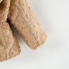 Cappotto Felpa con Cappuccio Peluche Ricamato Gatto Cartone Animato per Bambine – Trapuntato in Ecopelliccia per Autunno/Inverno