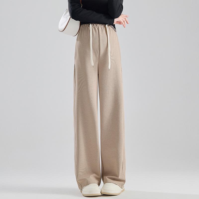 

2025 Autumn Adjustable High Waist Maternity Wide-Leg Drawstring Pants 2XL хакі