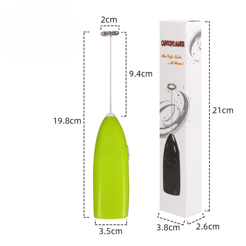 

Electric Coffee Mixer Milk Frother Handheld Egg Beater Milk BeaterElectric Stirring Rod Kitchen зелений
